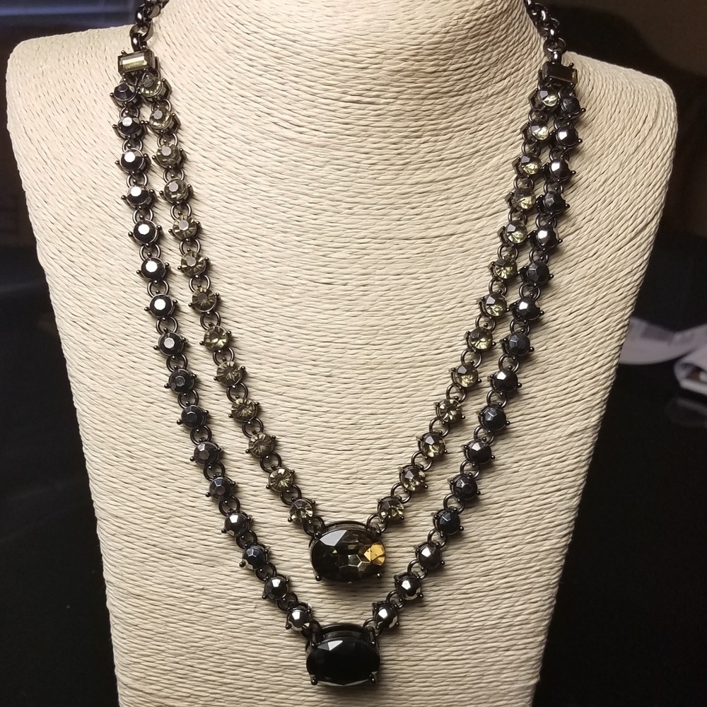 LOGO "Hematite Double Strand Necklace"